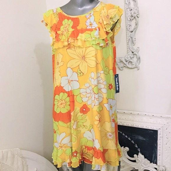 That Tropical 'Frilling' Mesh Mini Dress NWT - Picture 1 of 10